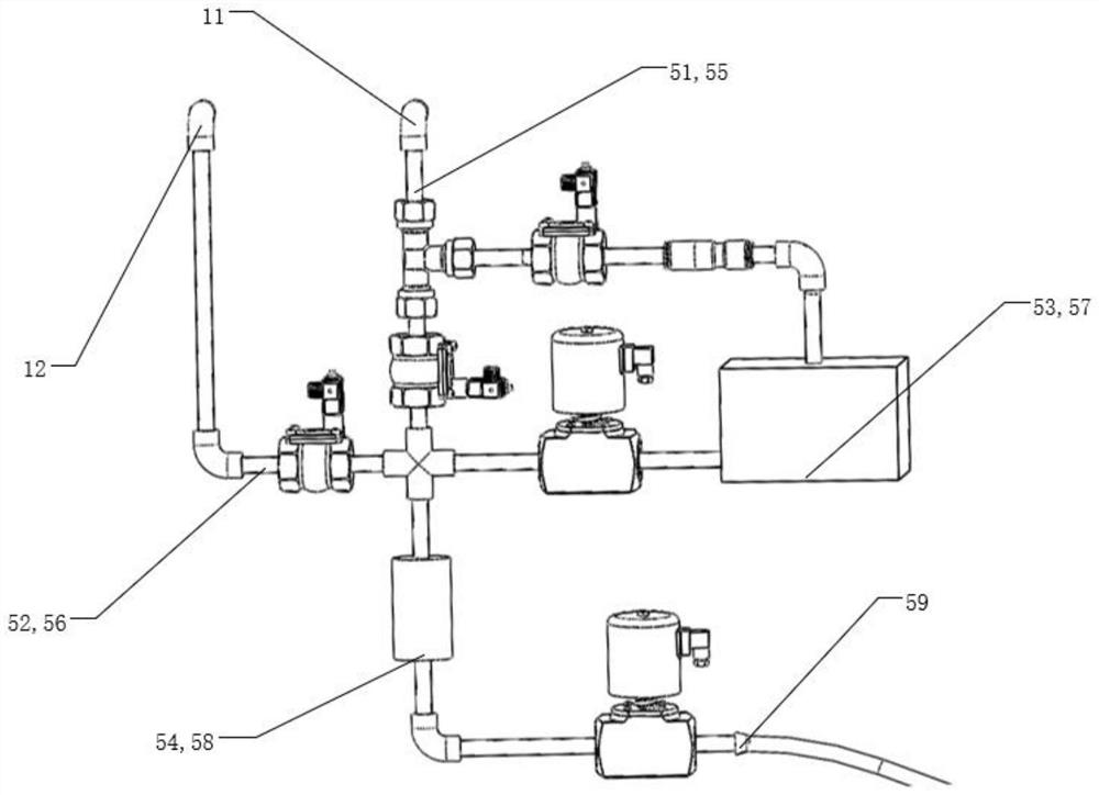 A water-saving intelligent constant temperature and constant current bathing system