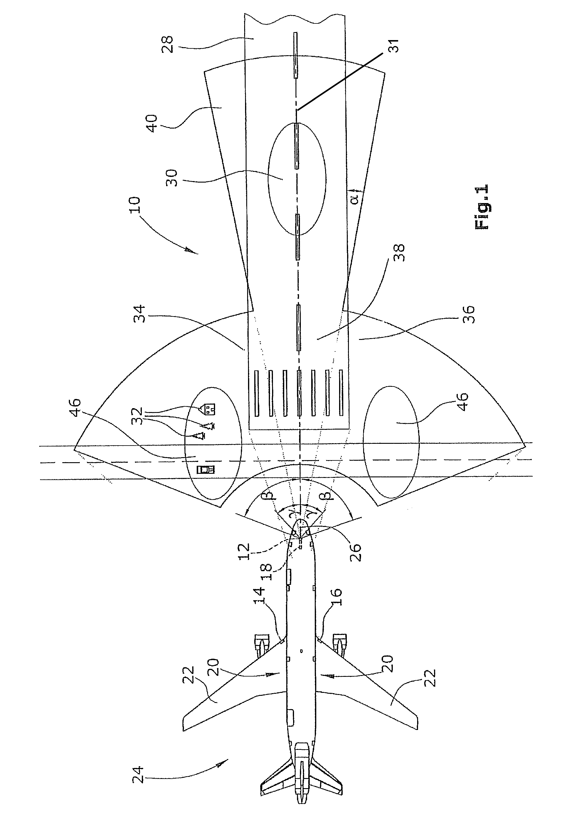 LED landing light arrangement for an aircraft