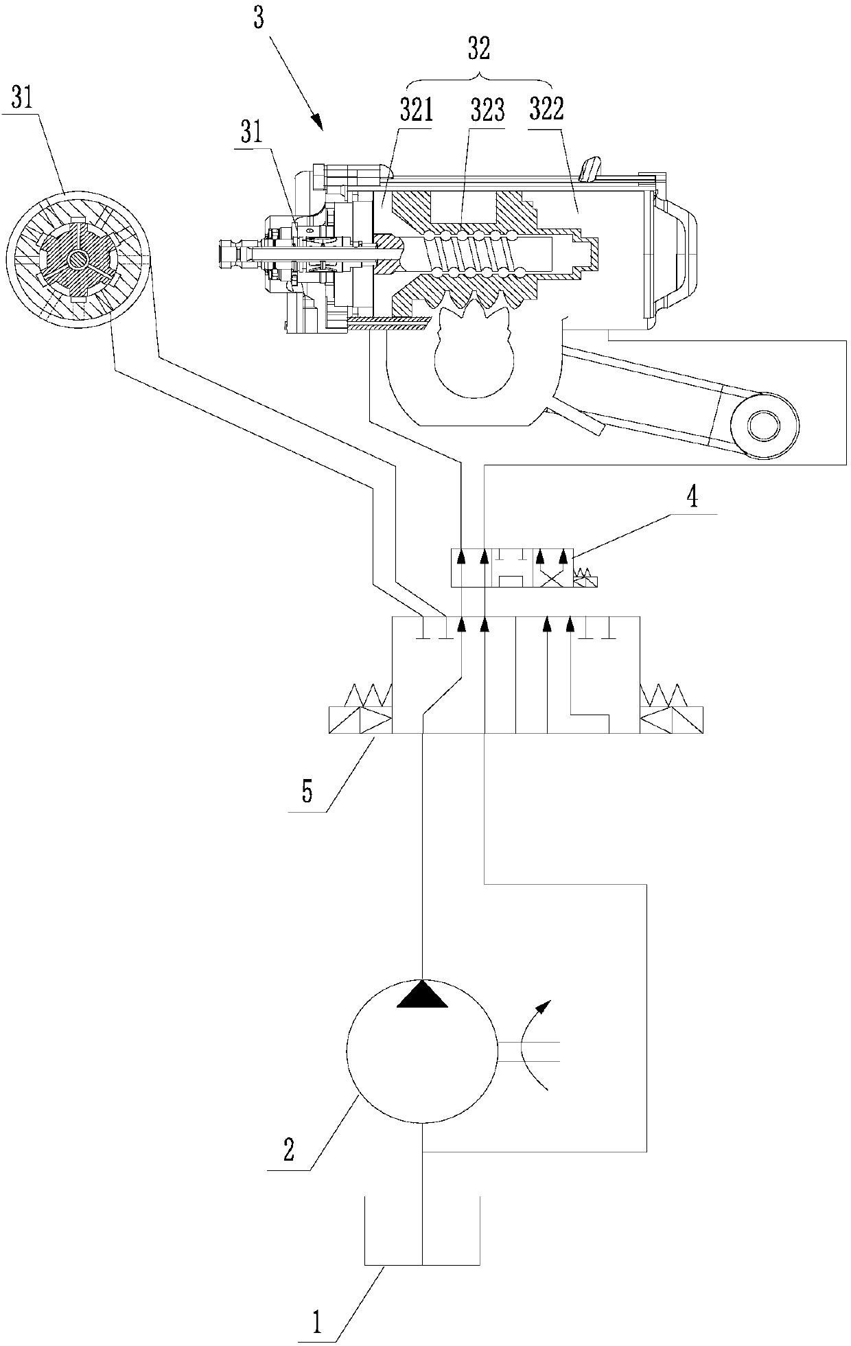 Power steering system and vehicle