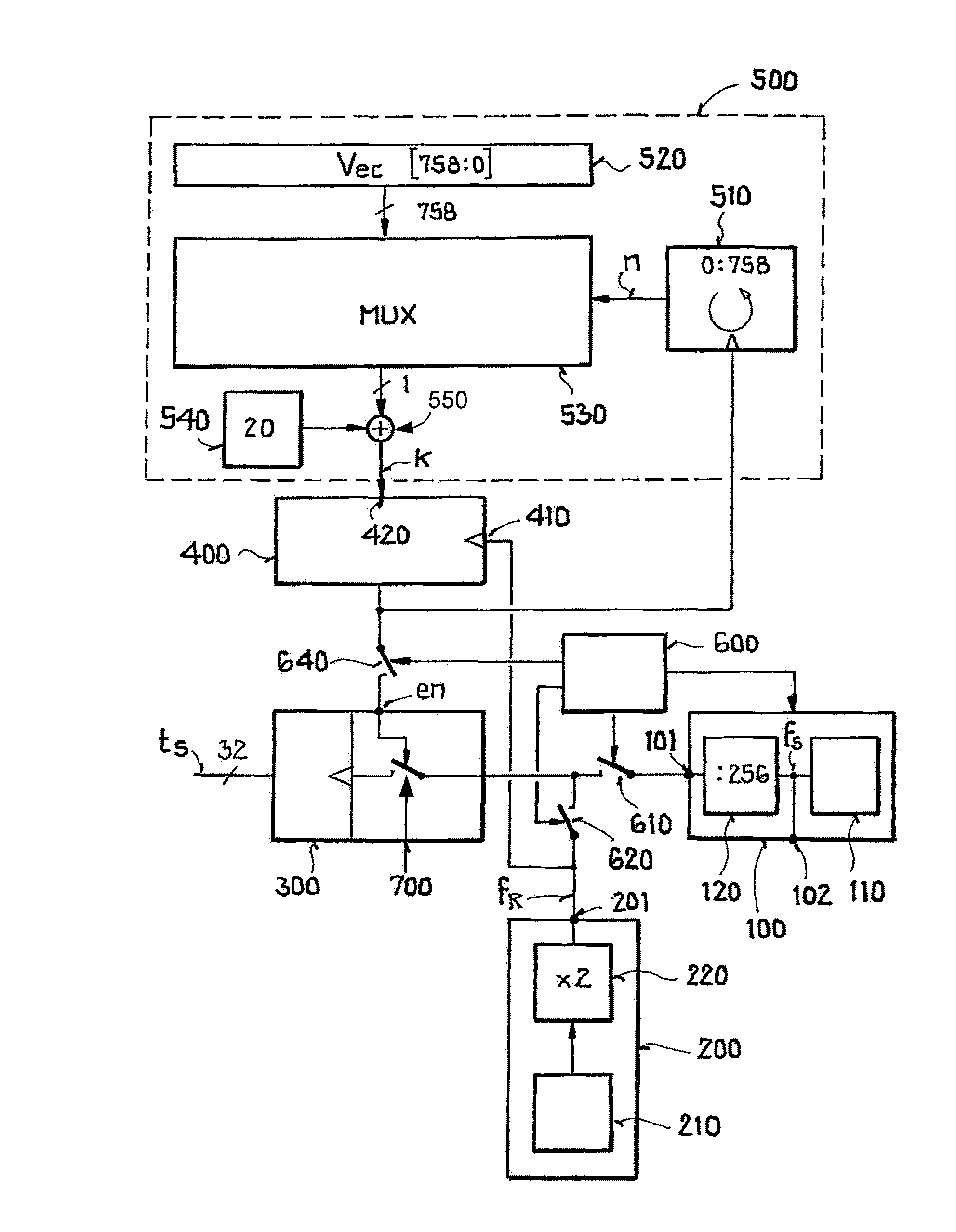 Circuit for a radio system, use and method for operation