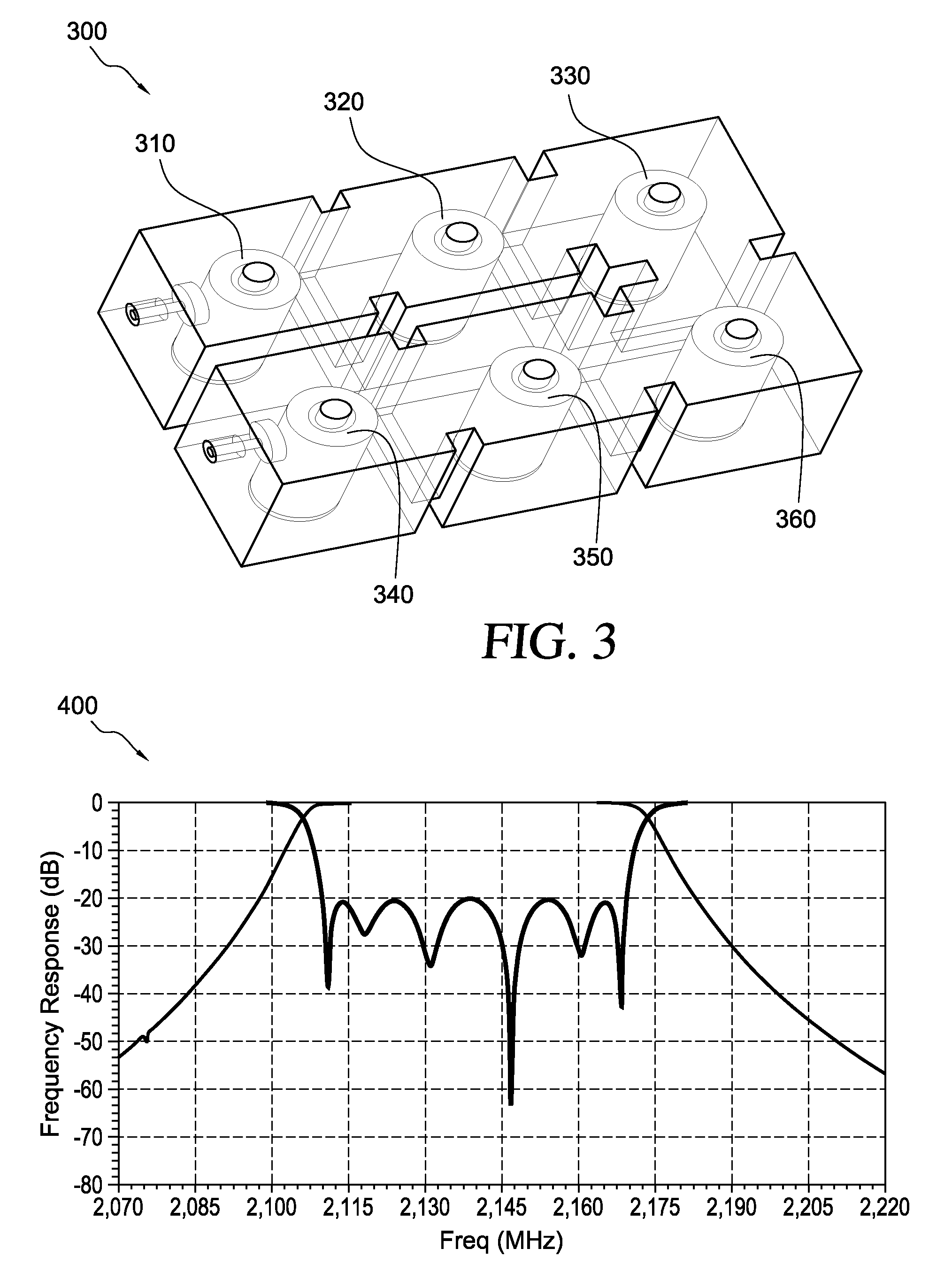 Suspended tm mode dielectric combline cavity filter