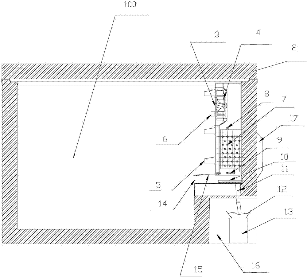 Small-volume horizontal frostless refrigerator