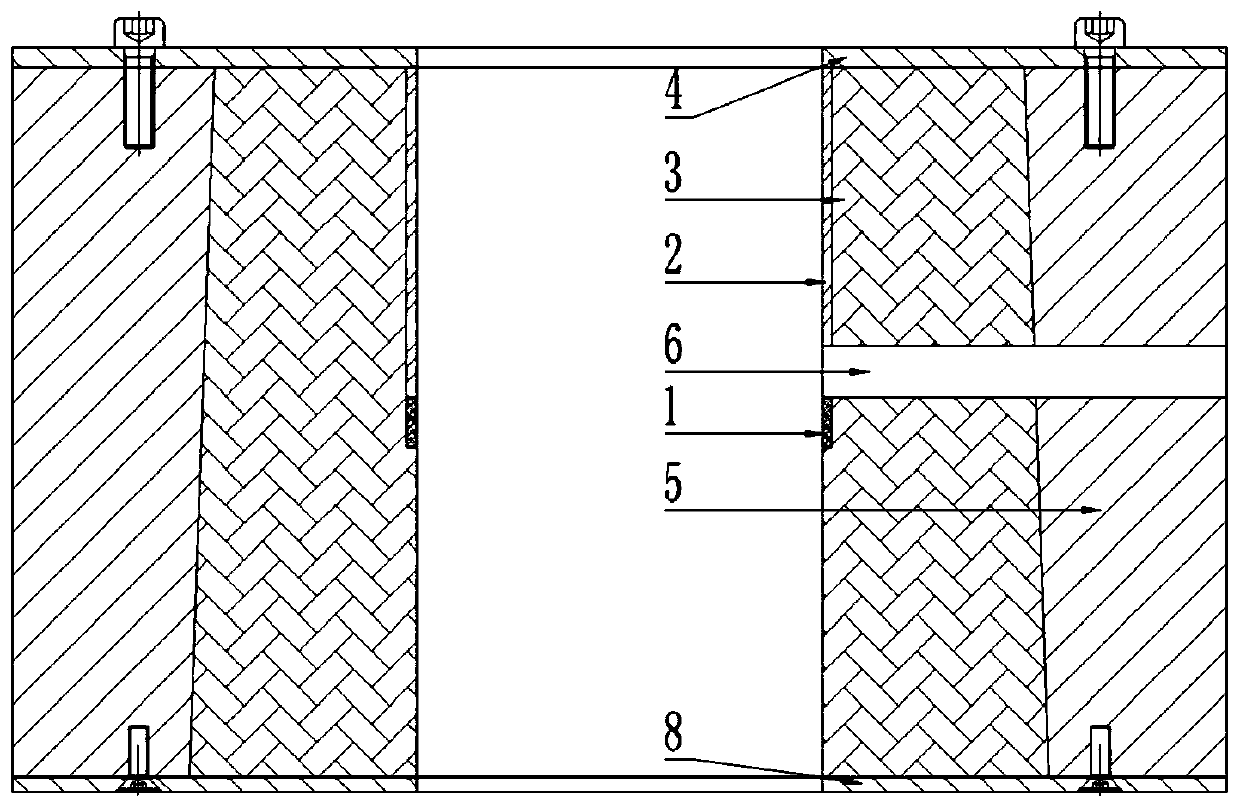 Pressure cavity structure for comprehensive dielectric property measurement under high pressure and measurement method thereof