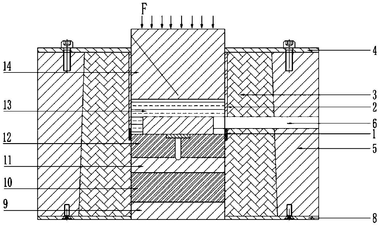 Pressure cavity structure for comprehensive dielectric property measurement under high pressure and measurement method thereof