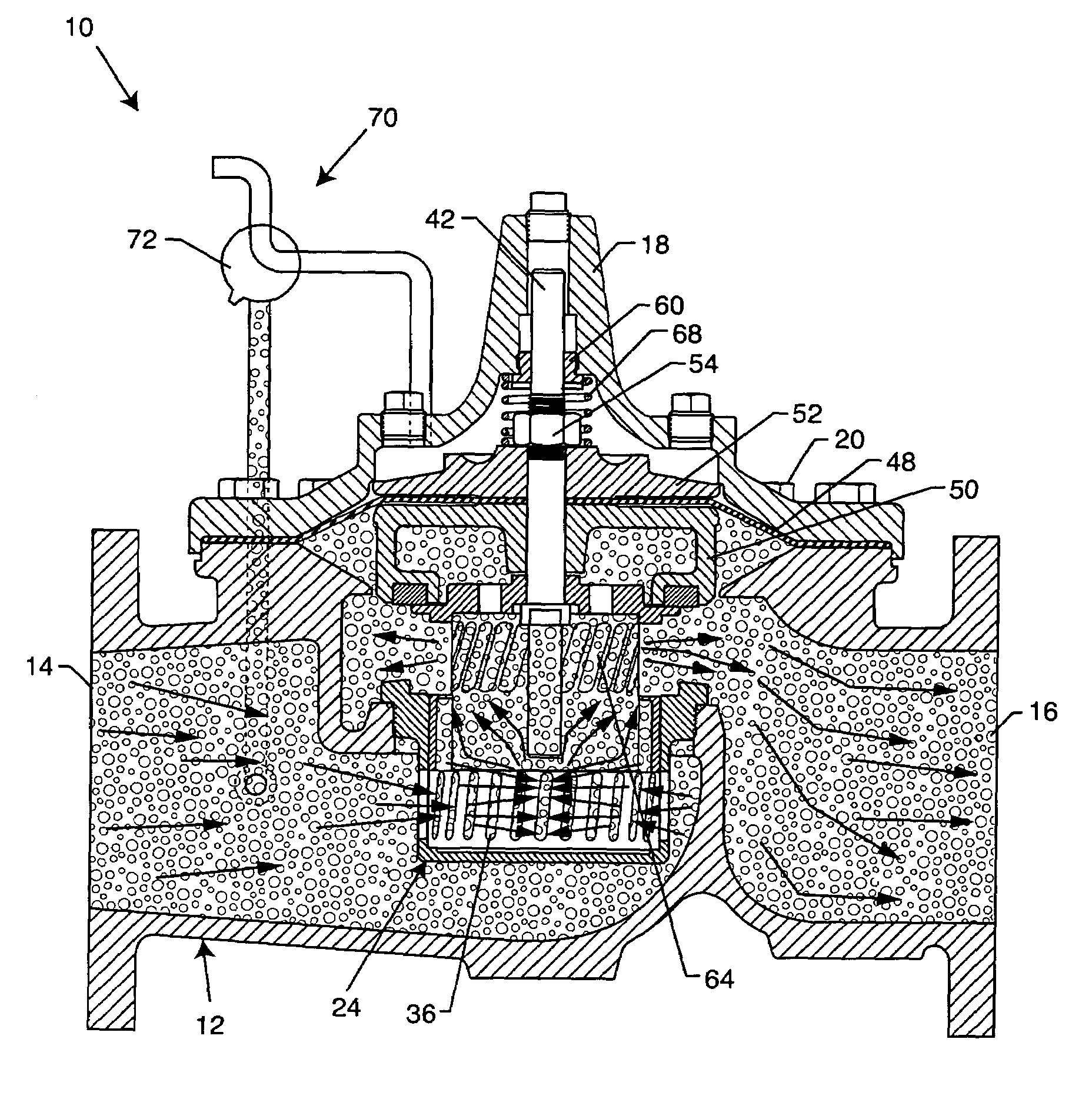 Anti-cavitation valve assembly