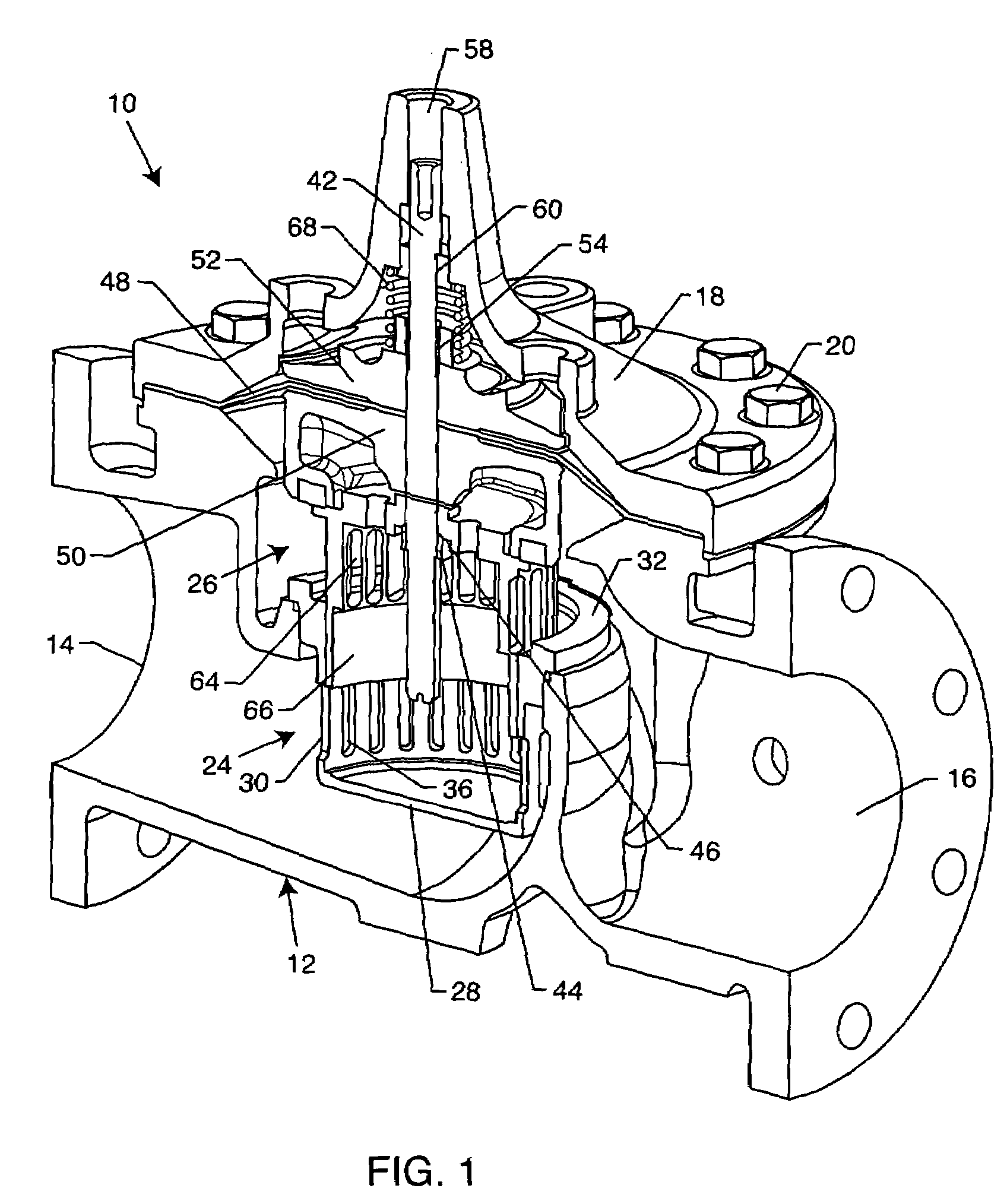 Anti-cavitation valve assembly