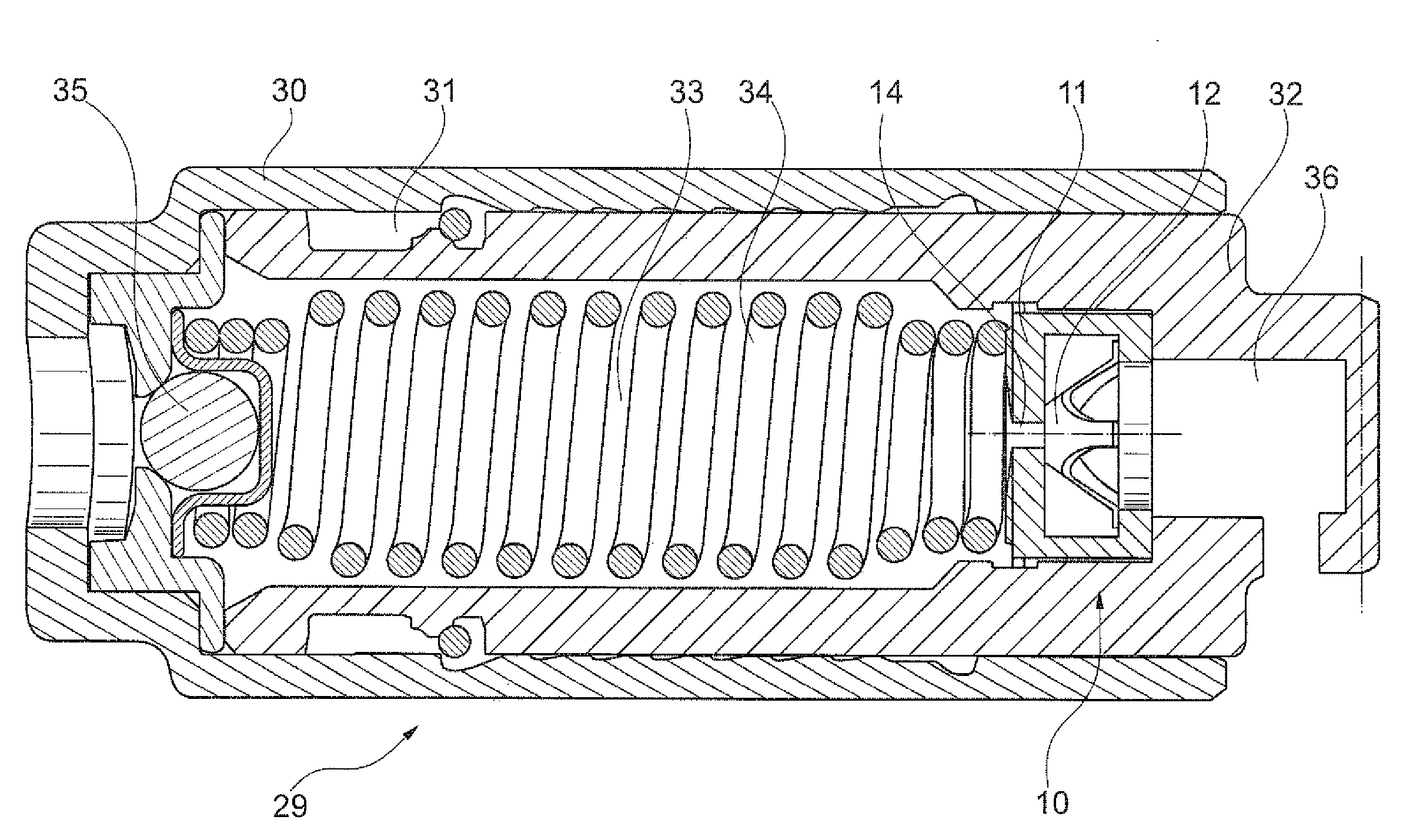 Pressure relief valve for a hydraulic tensioner