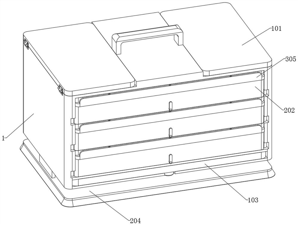 Multi-layer medicine storage box for nursing in cardiovascular medicine department