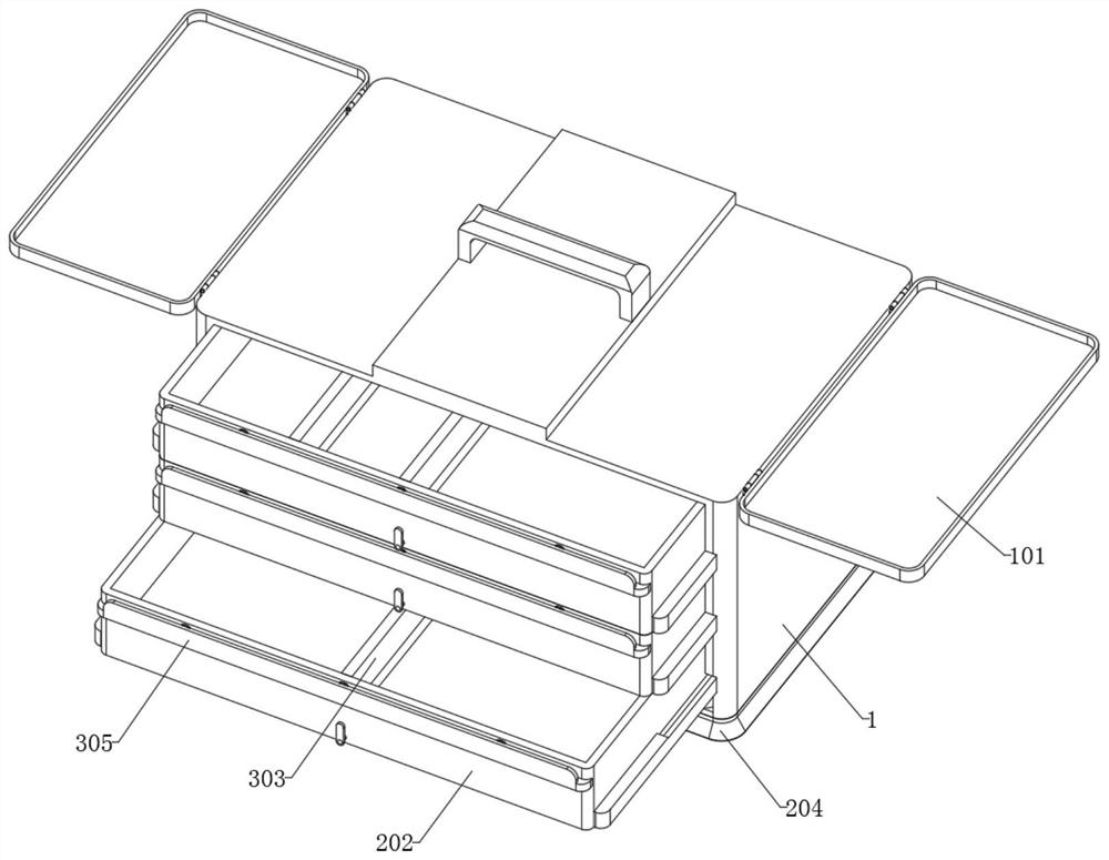 Multi-layer medicine storage box for nursing in cardiovascular medicine department