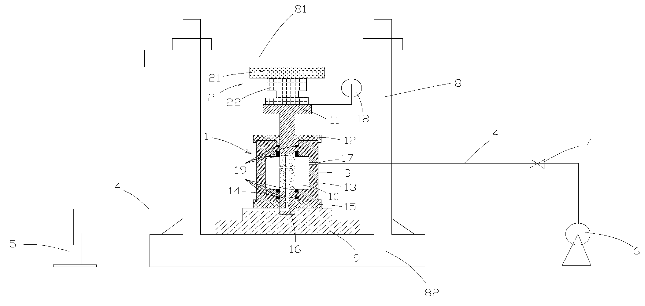 Toroidal fissured rock sample, MHC coupled seepage experimental device of sample and use method of device