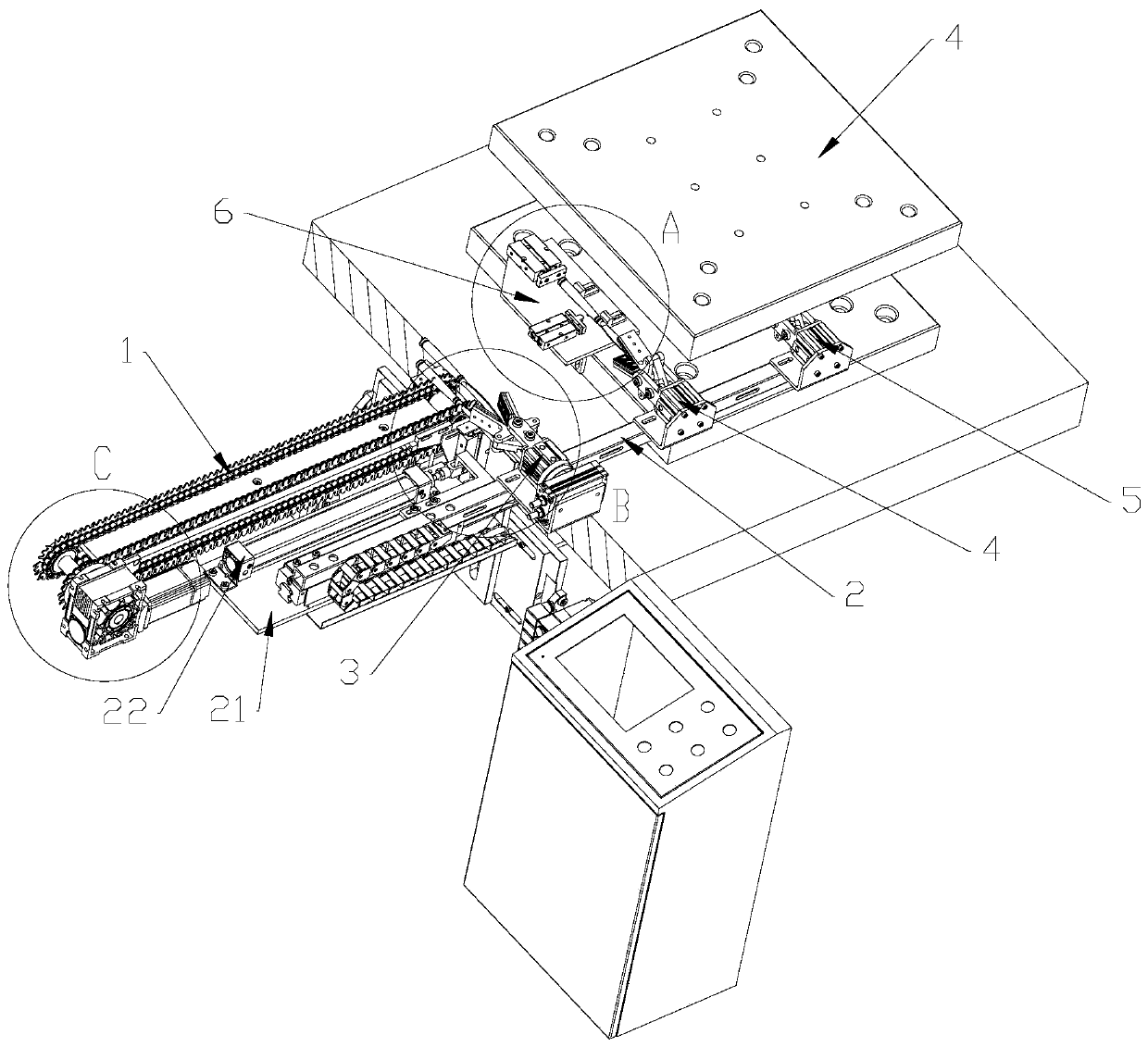 Table knife handle pressing equipment