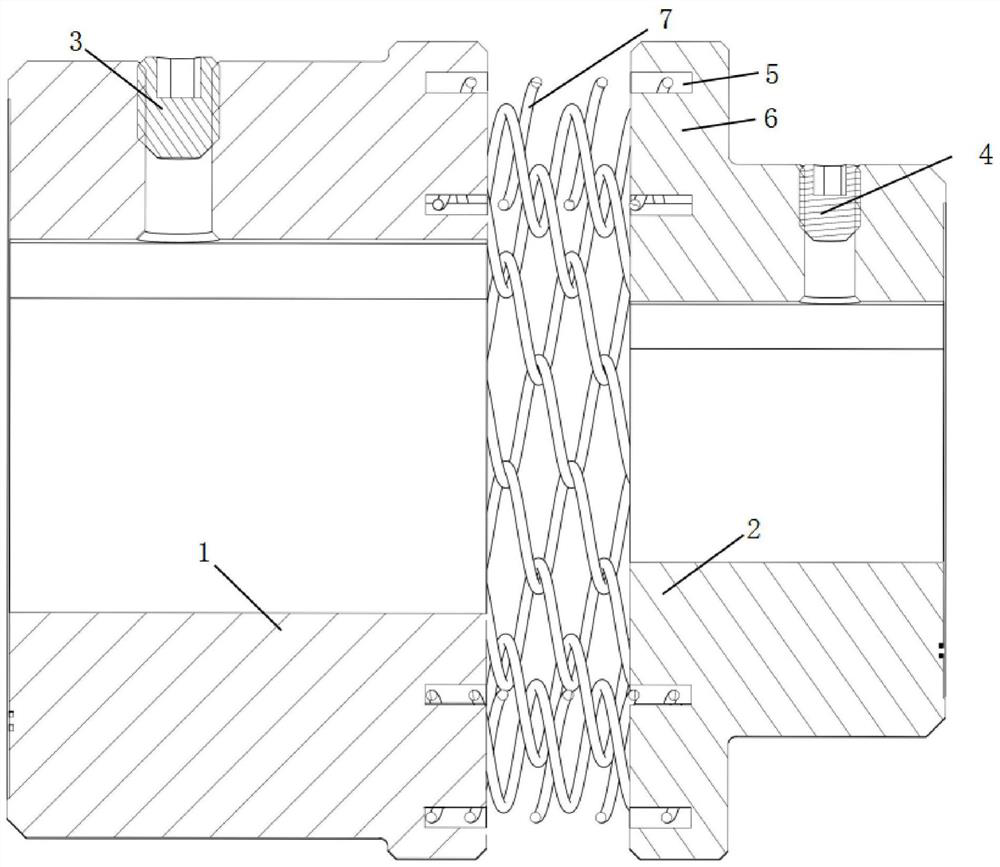 Elastic coupling based on woven spiral spring net surface