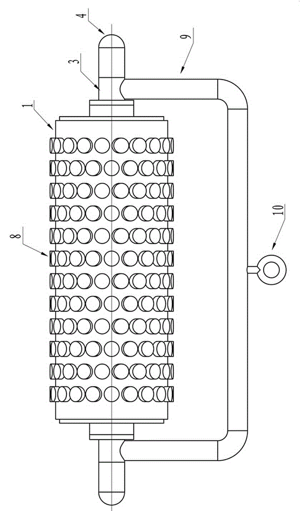 Airbag running weight device allowing end face assisted load adjustment