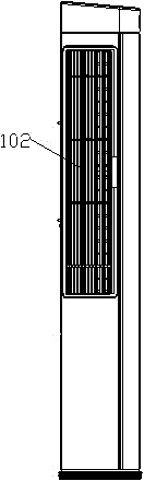 Double through flow and jet flow air conditioner with adjustable air inducing amount and adjusting method