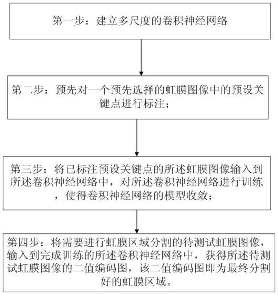 Method and device for segmenting iris region in iris image