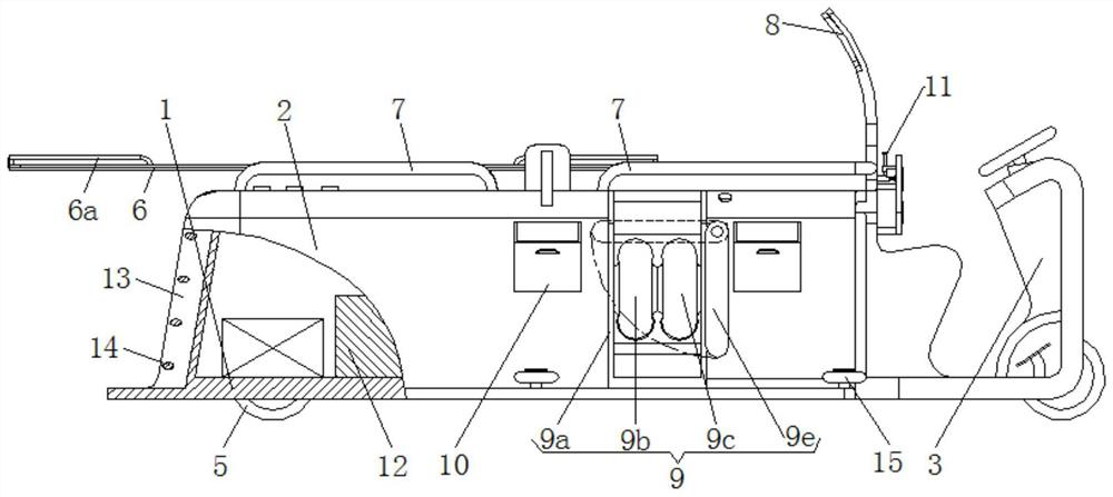 Rescue conveying device for cardiology department