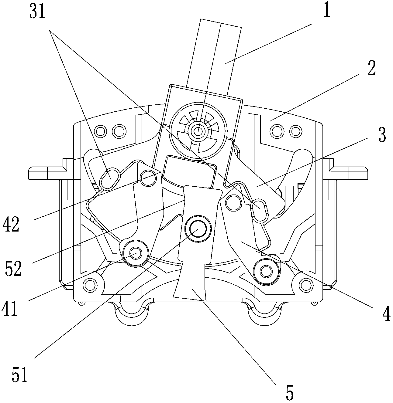 Motor steering return structure