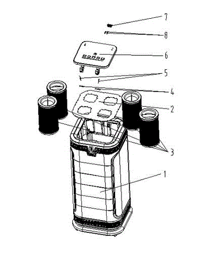 Structure and method for replacing carbon cylinder for air purifier