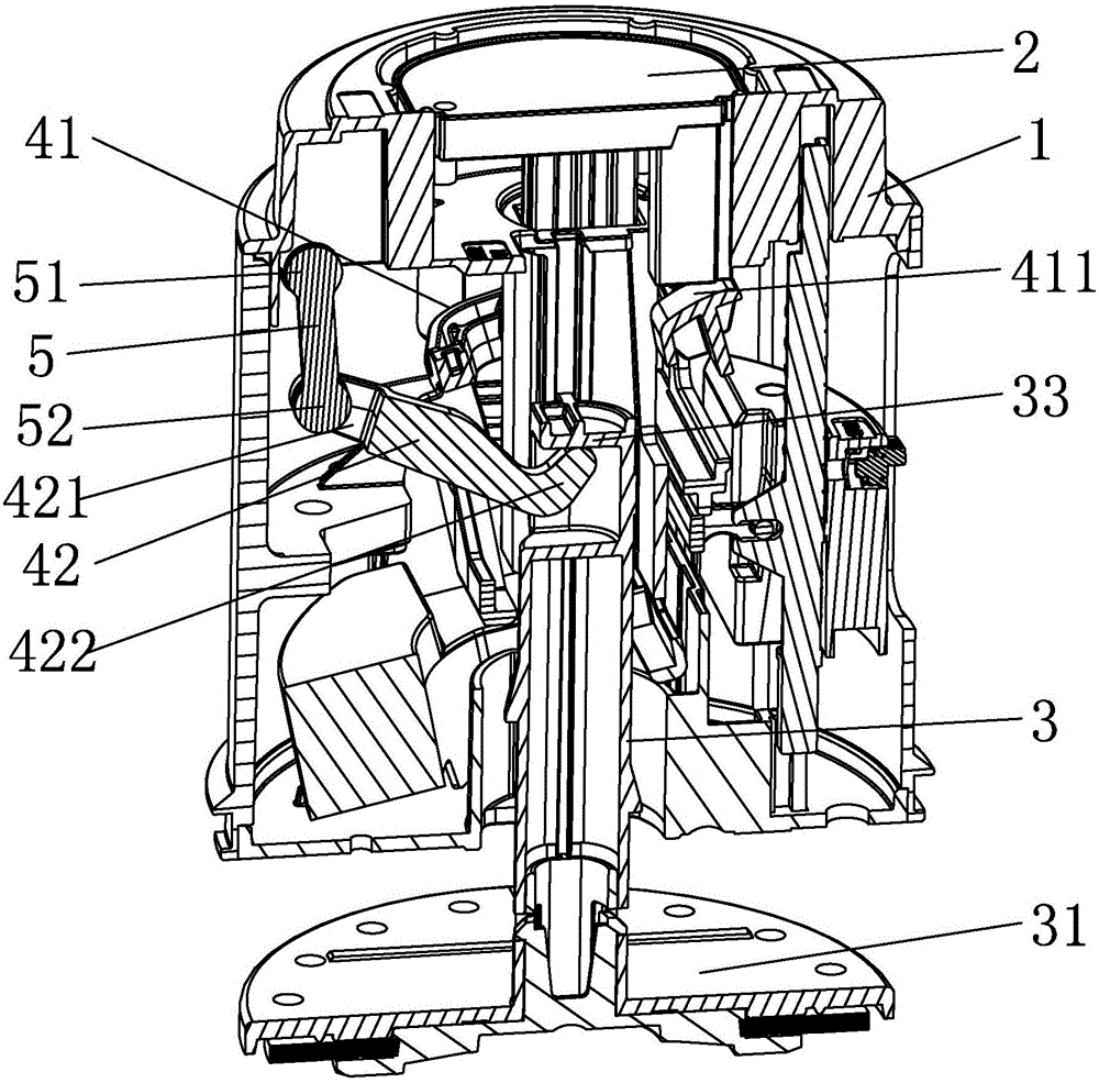 Lifting and pulling mechanism of drain valve