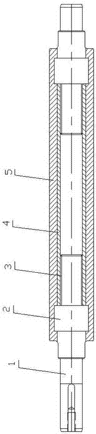 Fuzzing roller rolled by carbon fiber composite material in two-step method