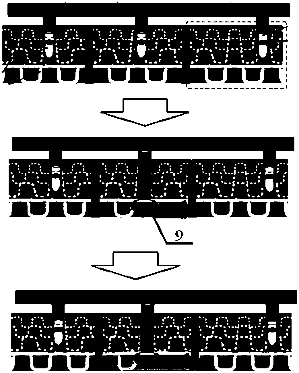 A self-induction repairing resin matrix composite material structure and preparation and repairing method