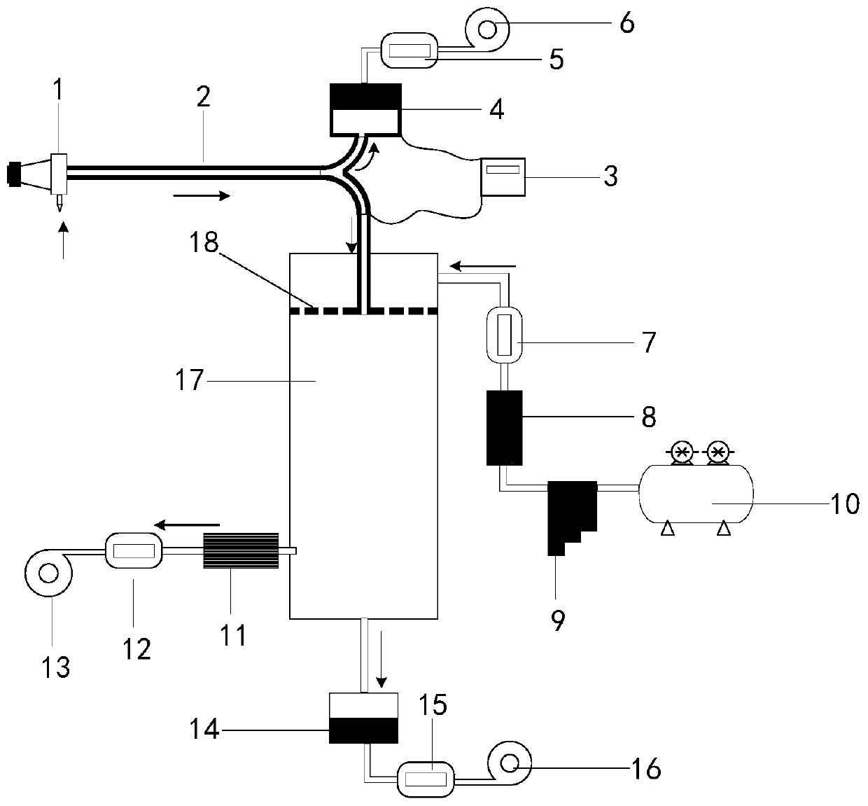 Pollution source coagulable particulate matter sampling device and method