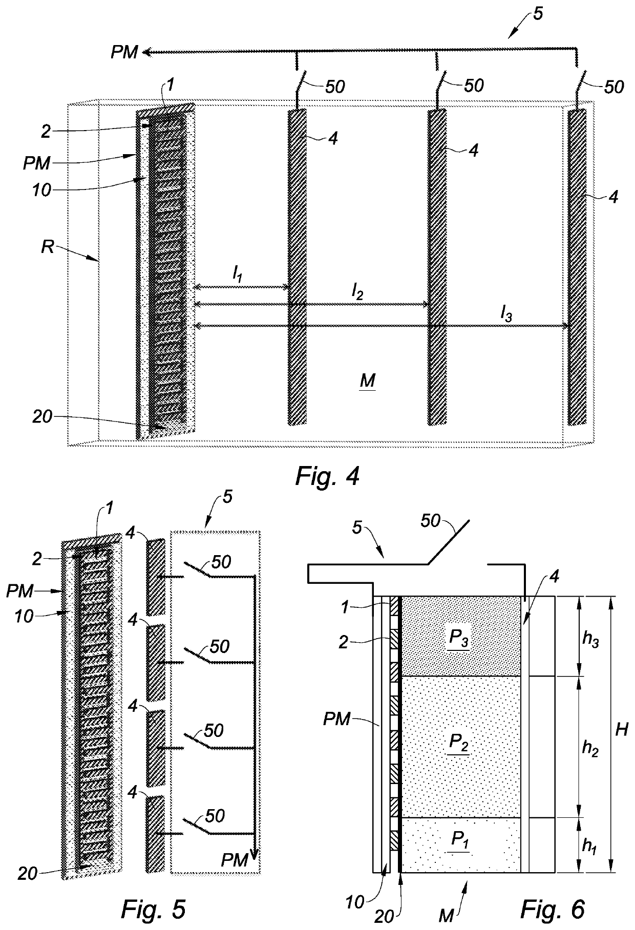 Device for capacitive measurements in a multi-phase medium