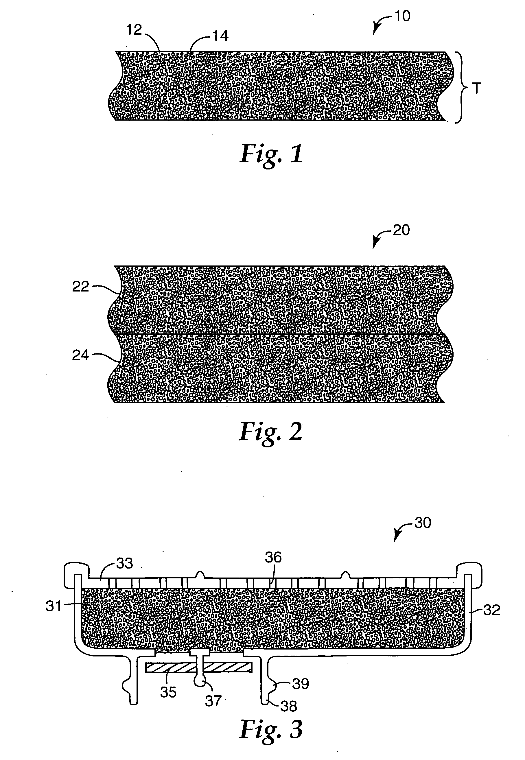 Particle-containing fibrous web