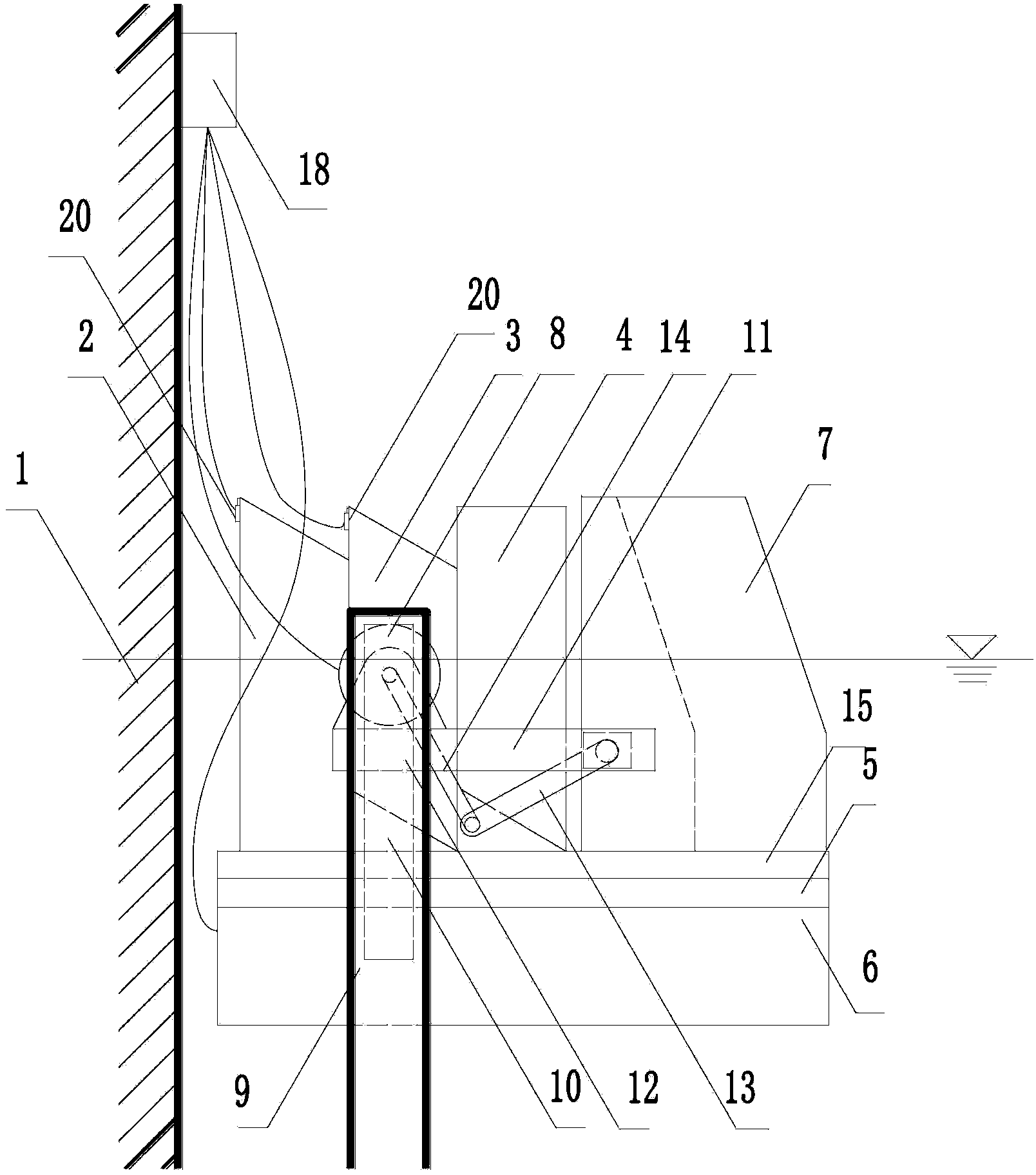 Active protective device for preventing bridge from collision of ship