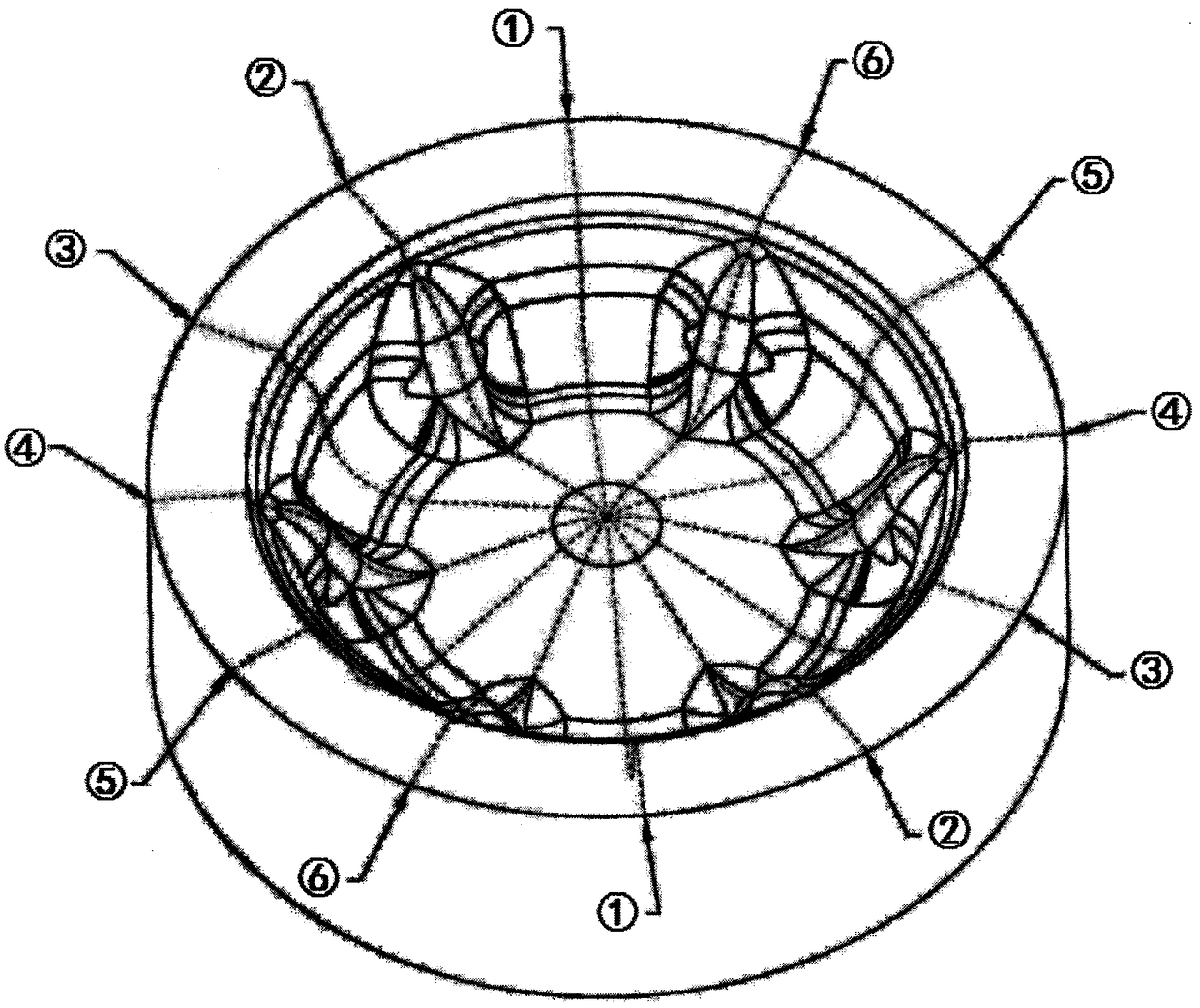 Hot and cold joint forging near net shape process of forged steel piston head in wavy combustion chamber