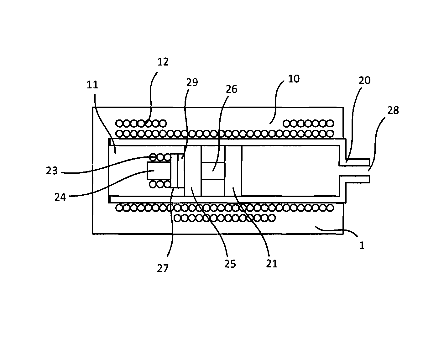 Inductively operated fluid dispensing device