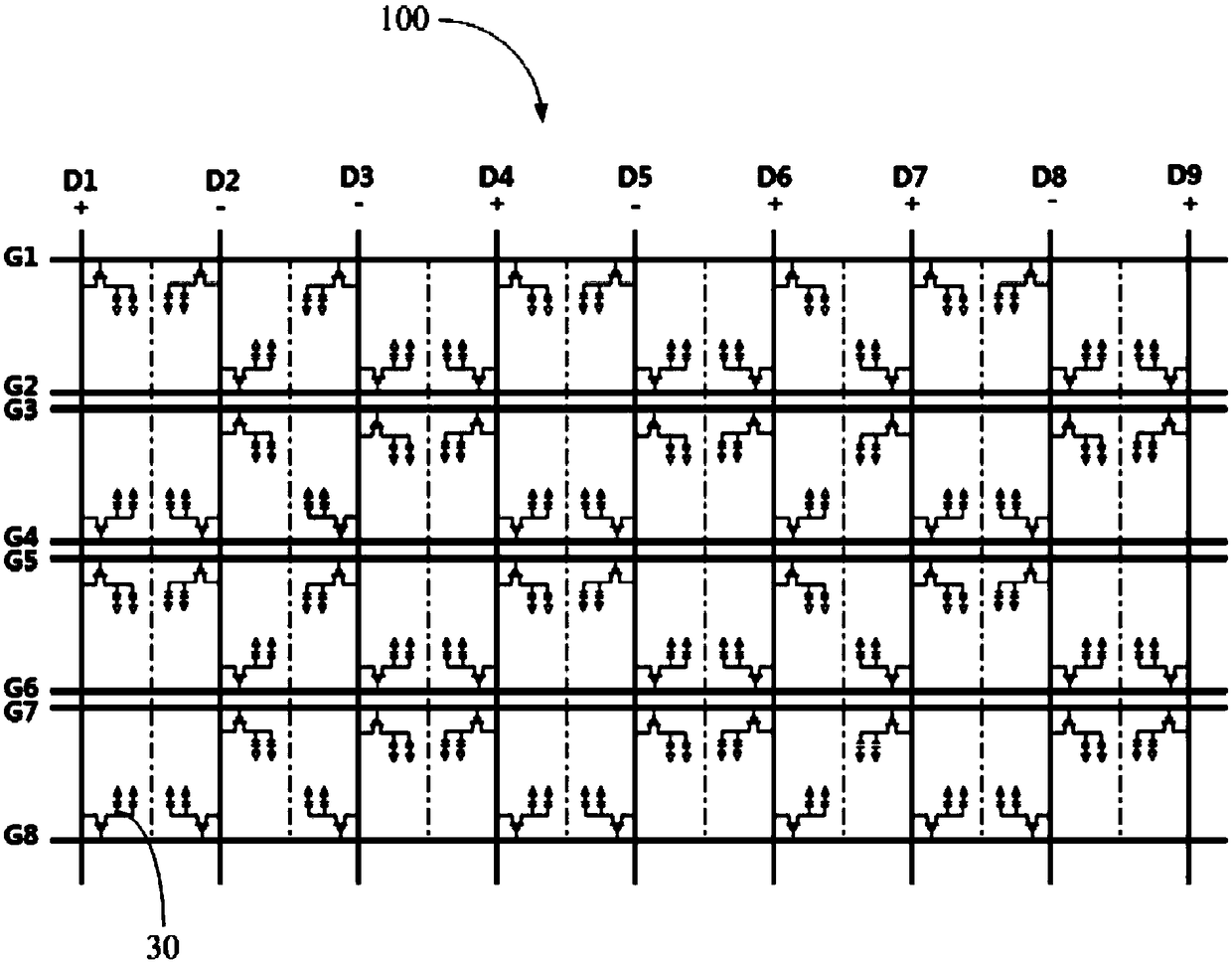 Array substrate wiring structure, liquid crystal display panel and liquid crystal display