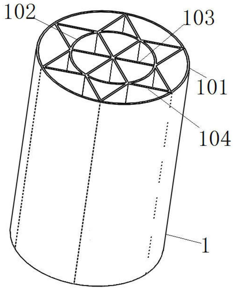 Thin-wall energy absorption device imitating white lotus vein distribution