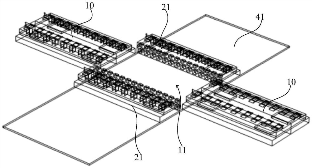 Movable track structure at railway plane intersection