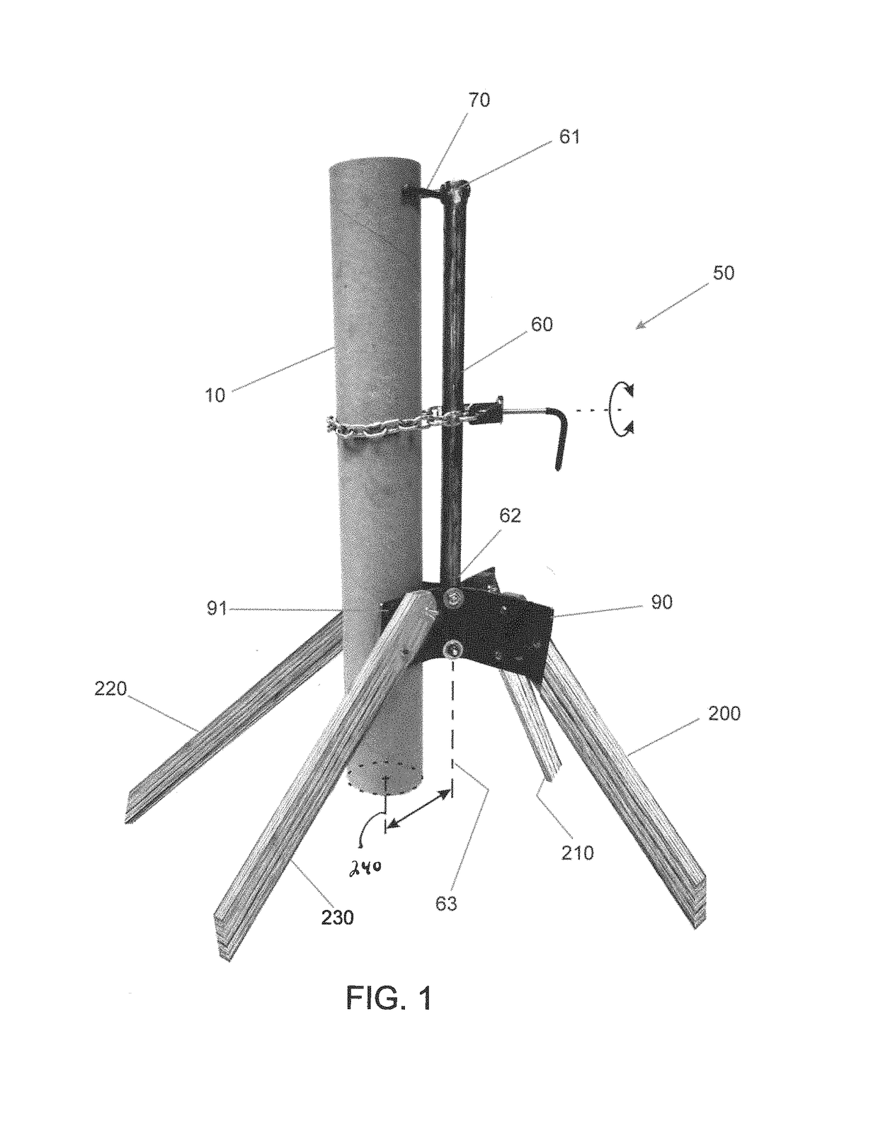 Stand that holds an item or object in an upright manner