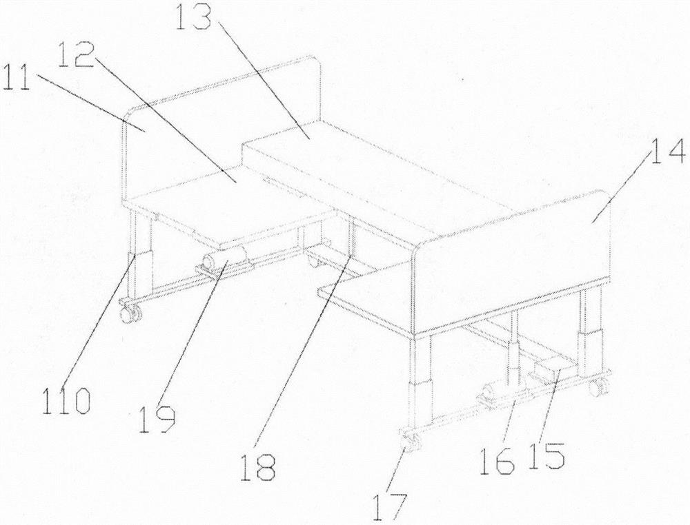 Semi-automatic separated and butted bed-chair integrated robot