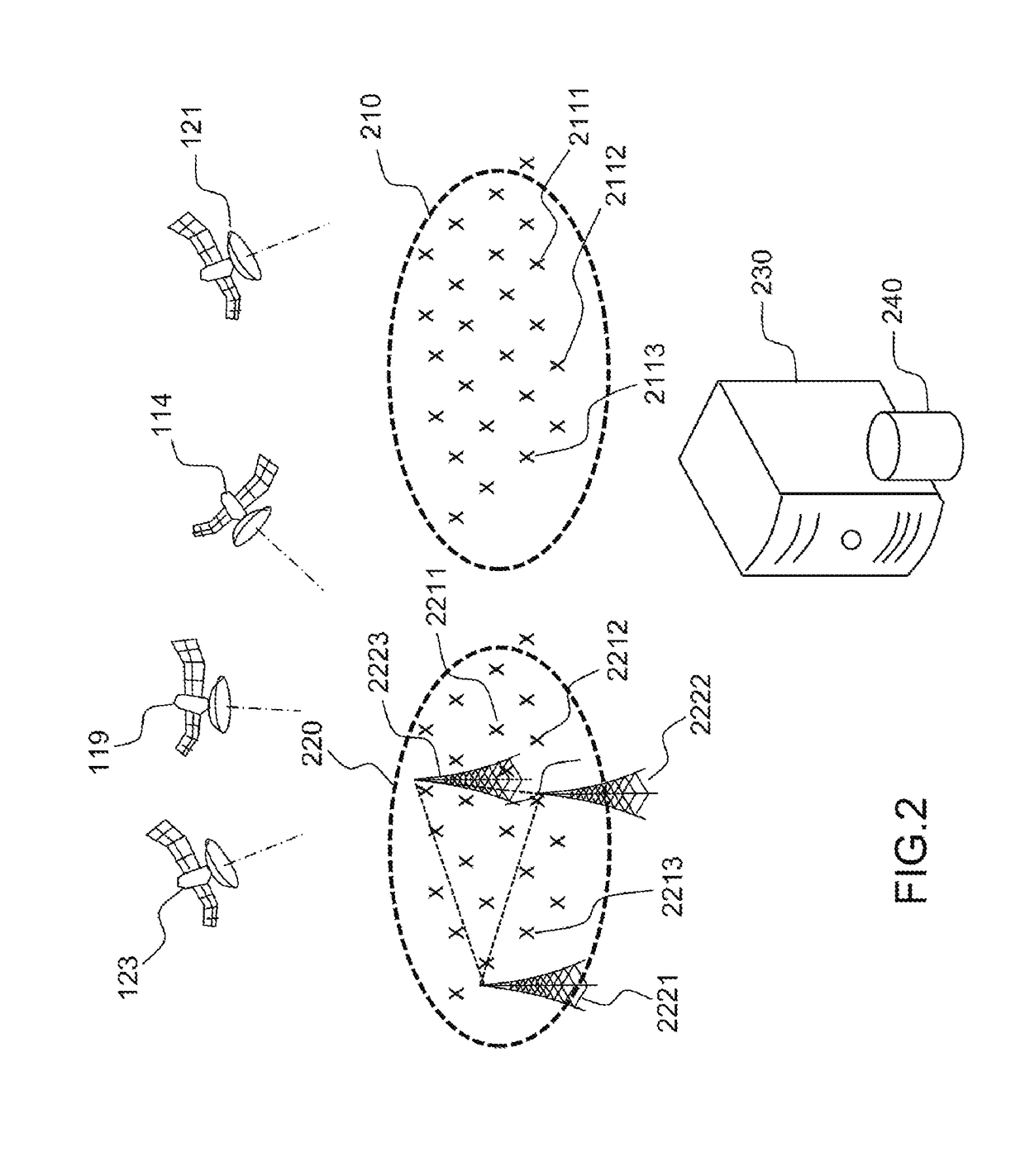 Method of collaborative determination of positioning errors of a satellite-based navigation system