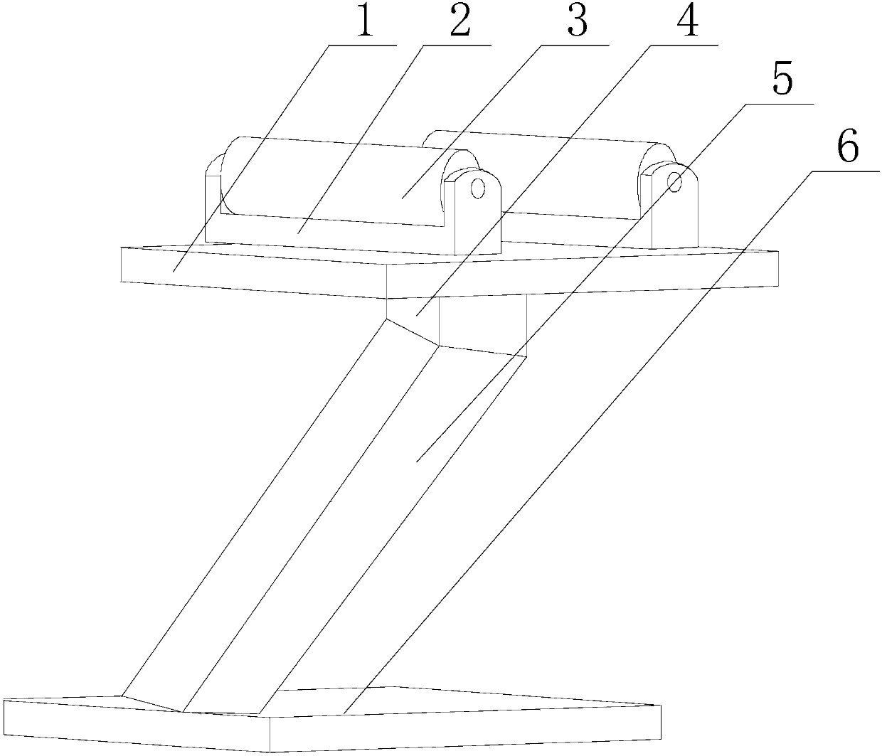 Adjusting device used for welding of landscape pillar steel reinforcement cage