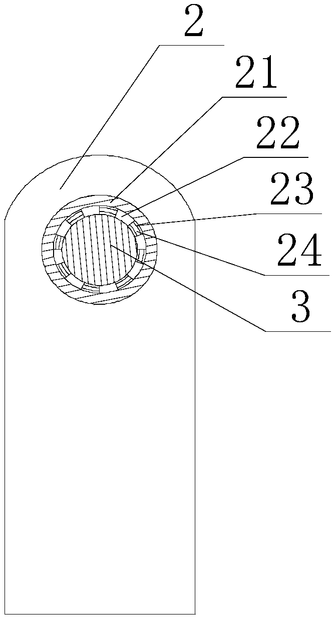 Adjusting device used for welding of landscape pillar steel reinforcement cage