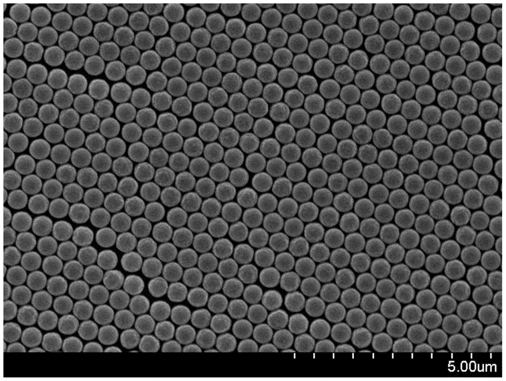 A preparation method of single-layer close-packed nano-microsphere array