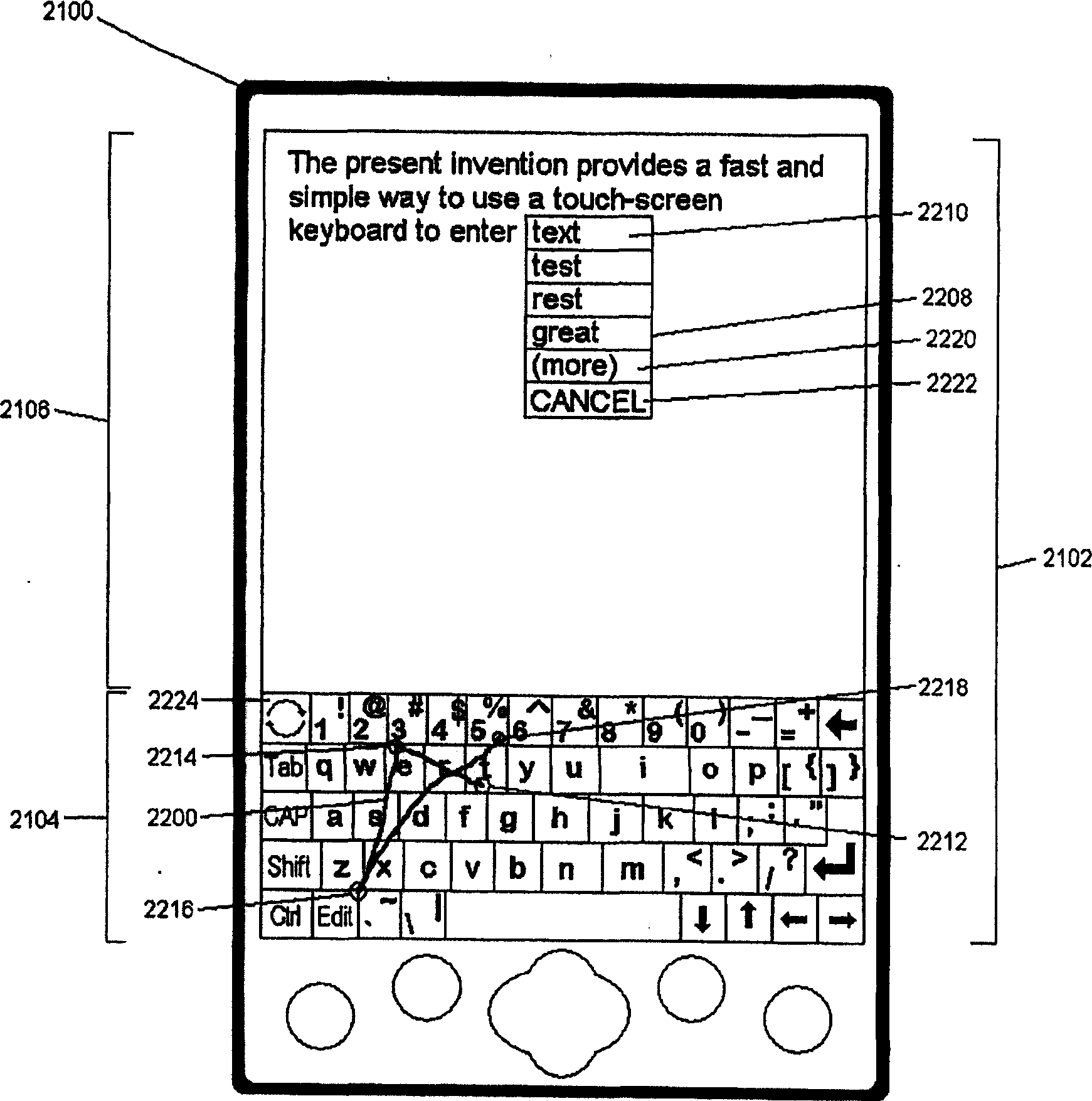 System and method for continuous stroke word-based text input