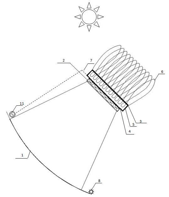 Cooling system of high concentration solar generating battery assembly