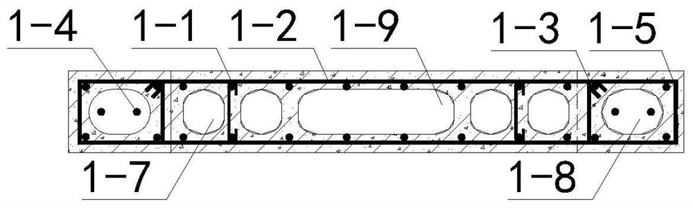 Vertical connection structure for prefabricated hollow shear wall