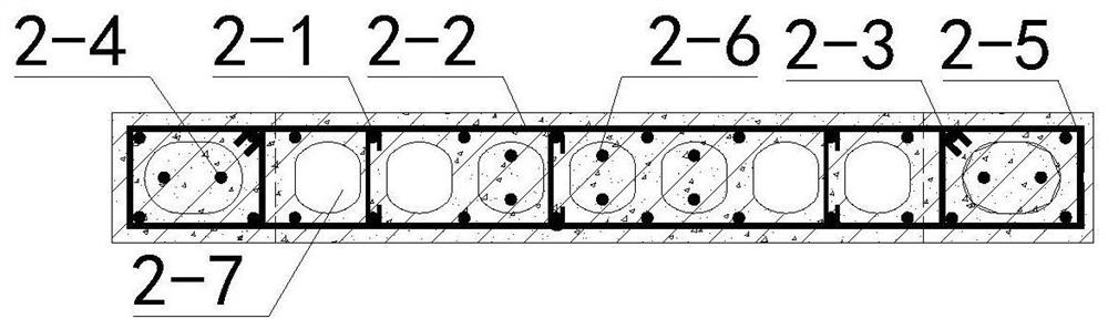 Vertical connection structure for prefabricated hollow shear wall