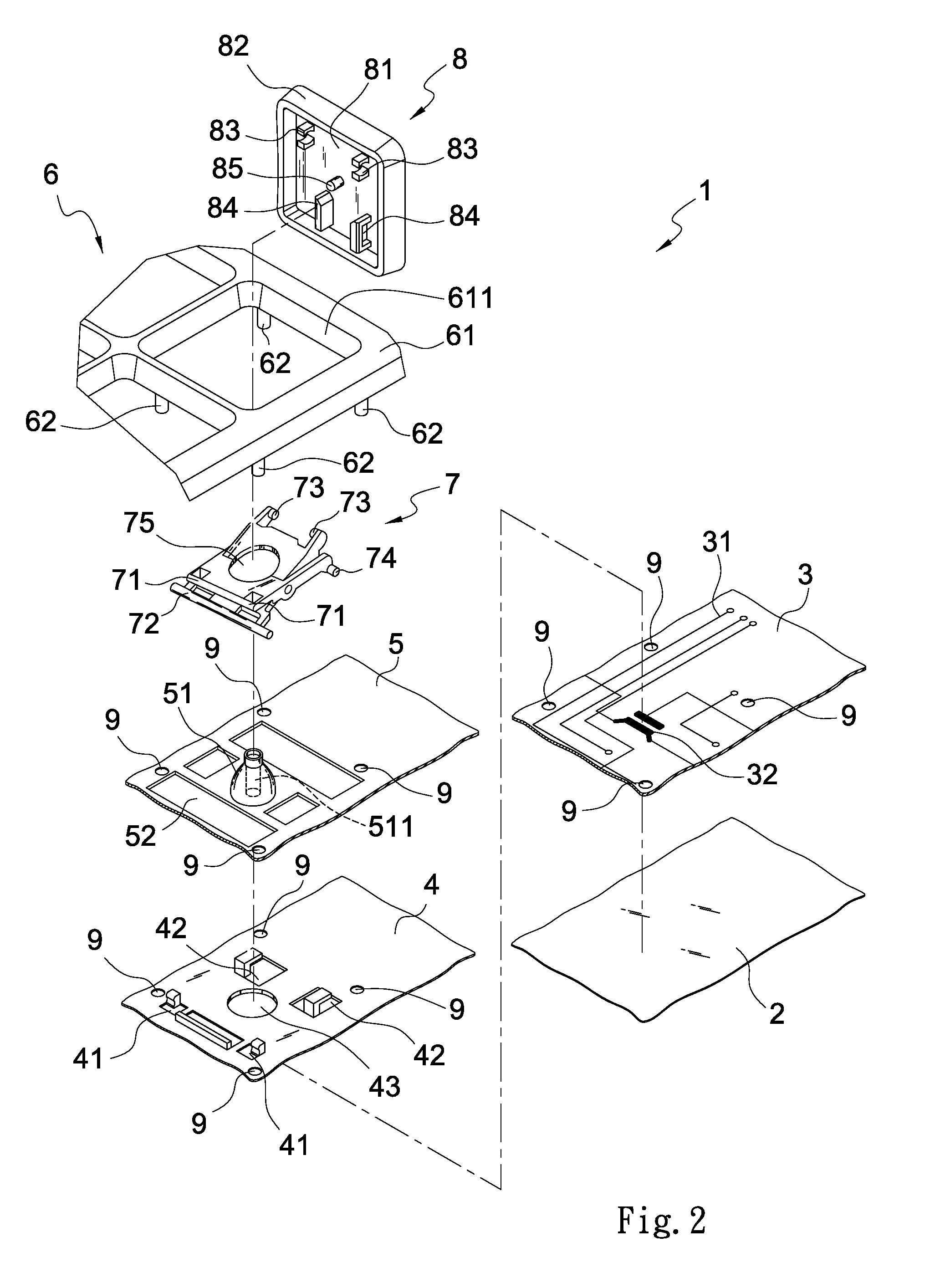 Computer keys with inwardly tapered bottom