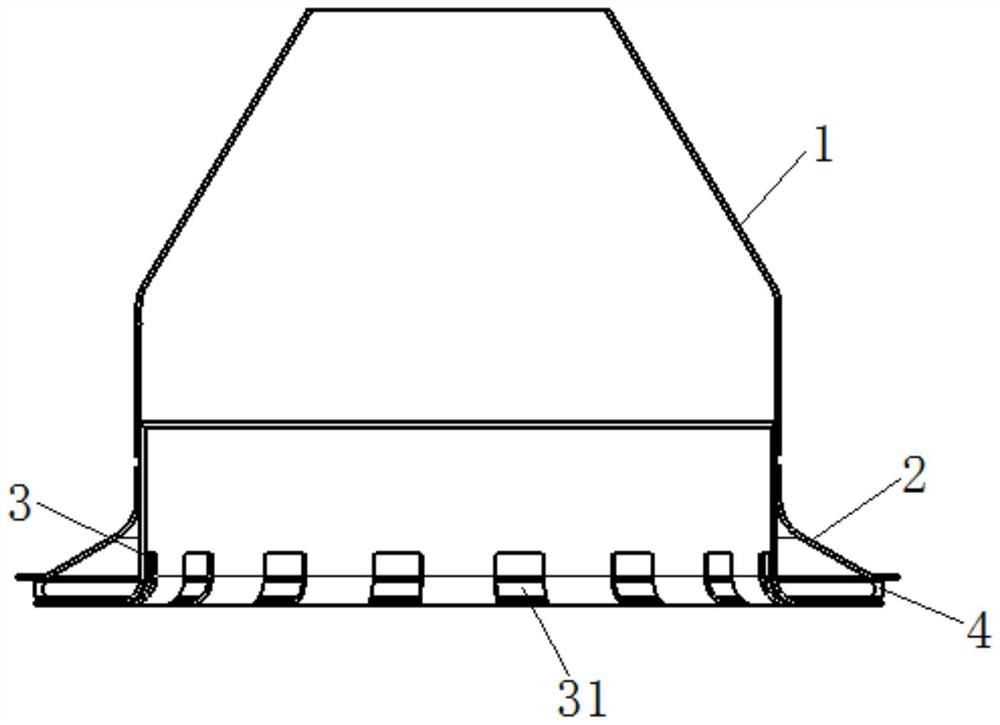 A ceramic matrix composite inner cone and its processing method