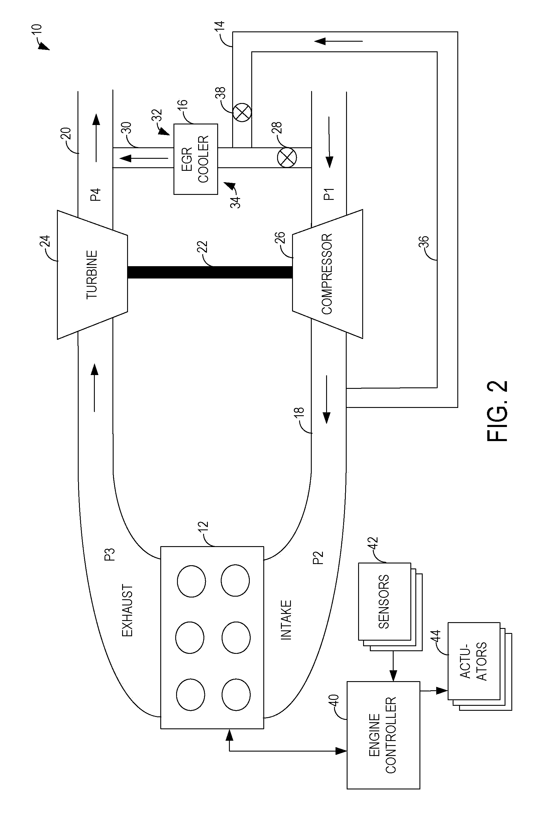 Using compressed intake air to clean engine exhaust gas recirculation cooler