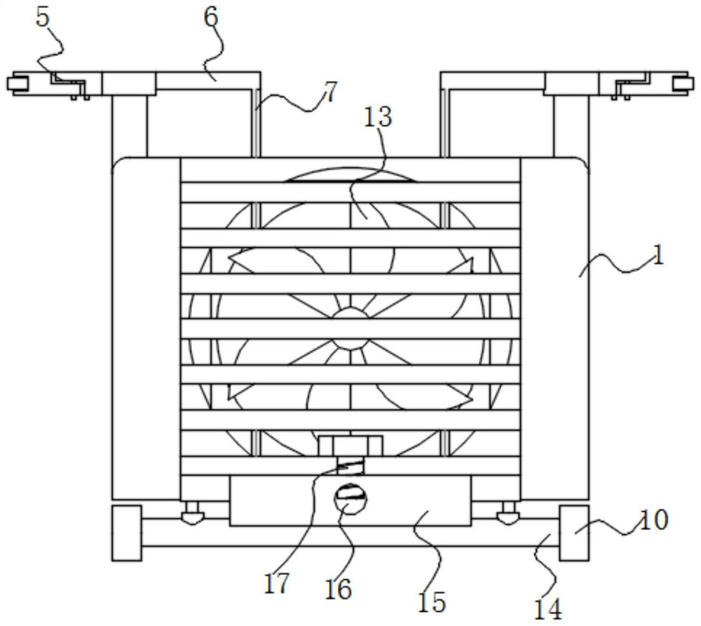 Underground pipe gallery wiring device and method for radio and television pipeline engineering