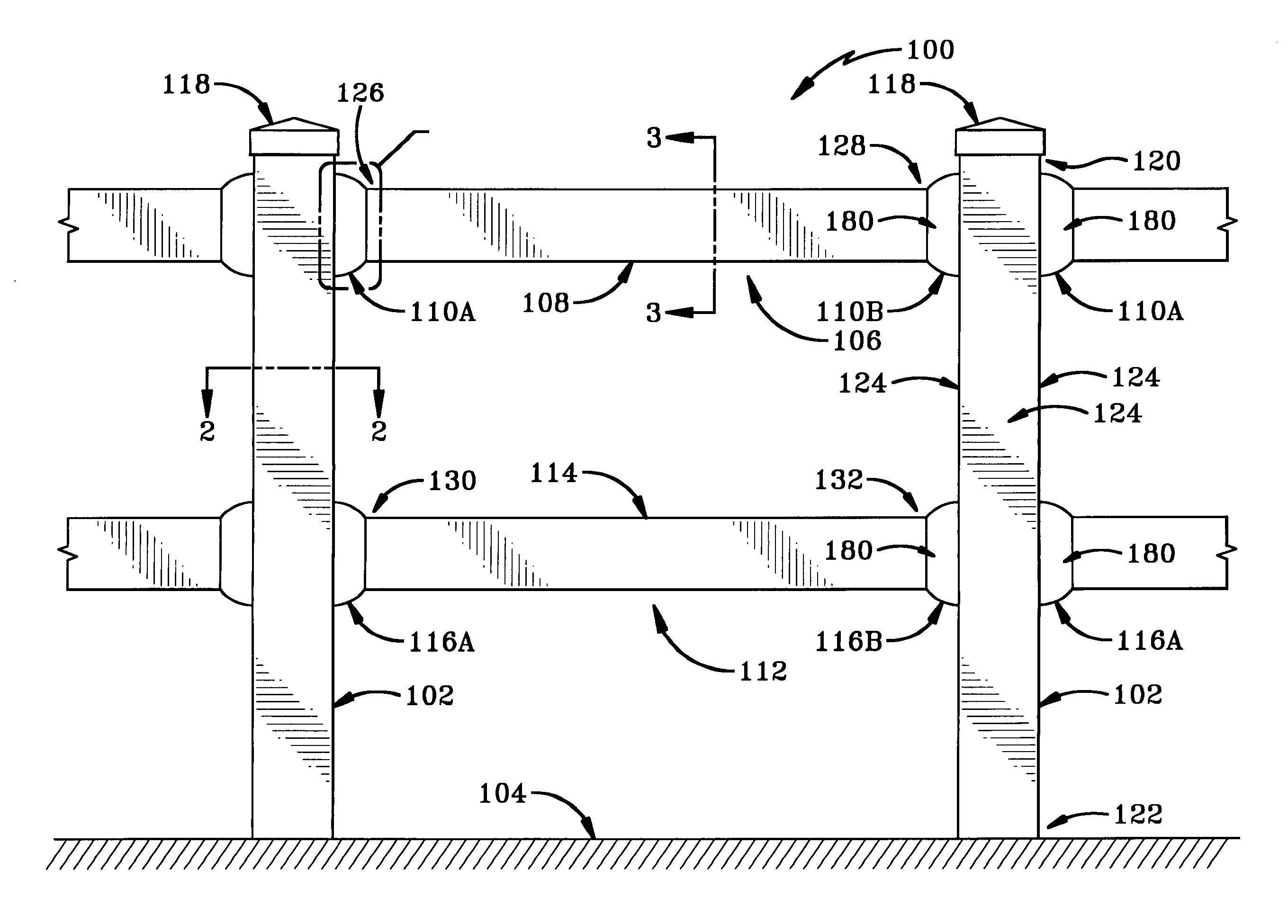 Fence system with pultruded rail sections