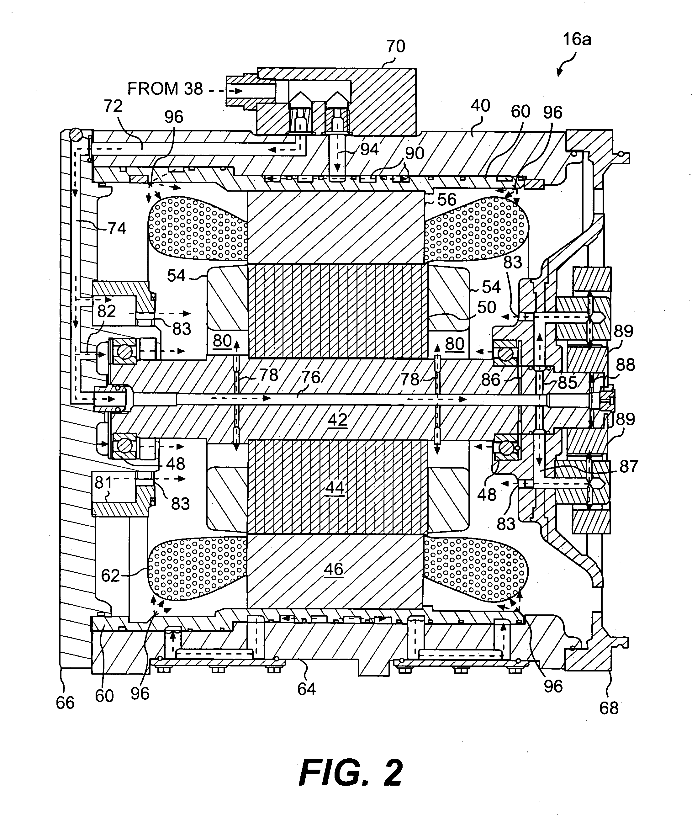 Electric machine having a liquid-cooled rotor